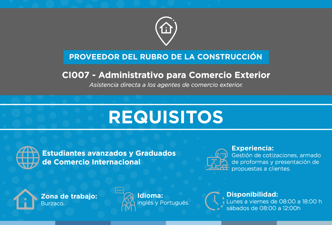 Búsqueda Administrativo para Comercio Exterior