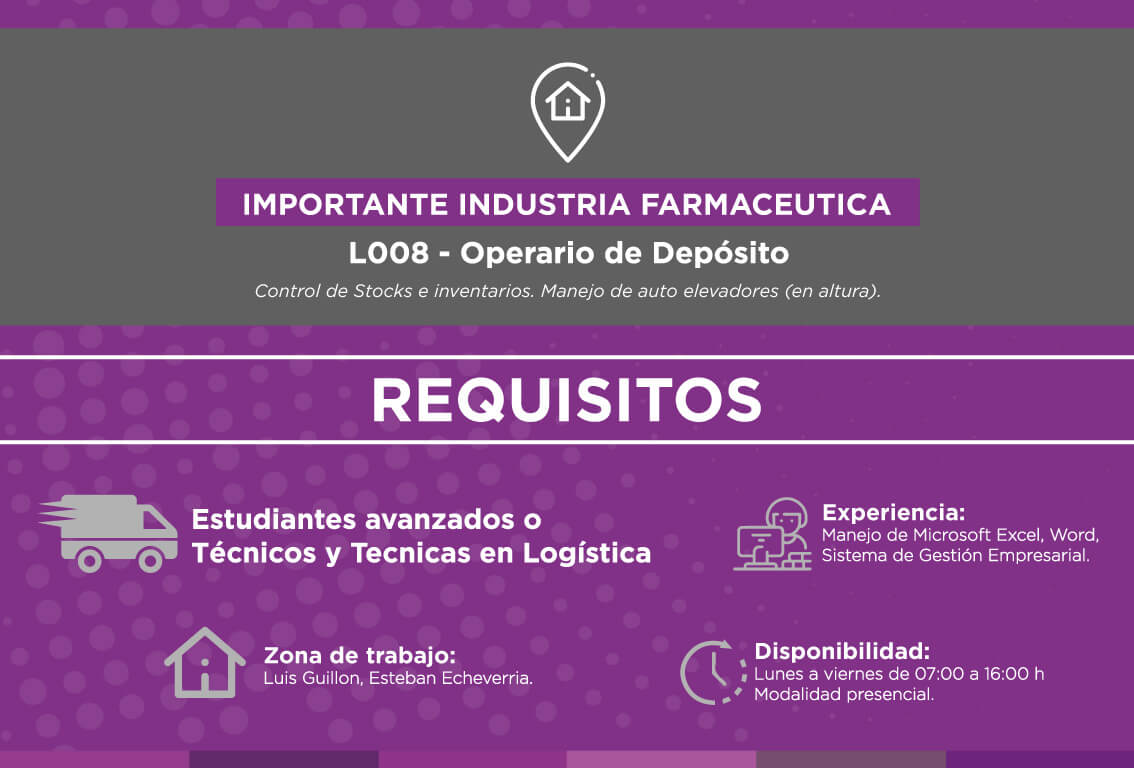 L008- Operario de Depósito