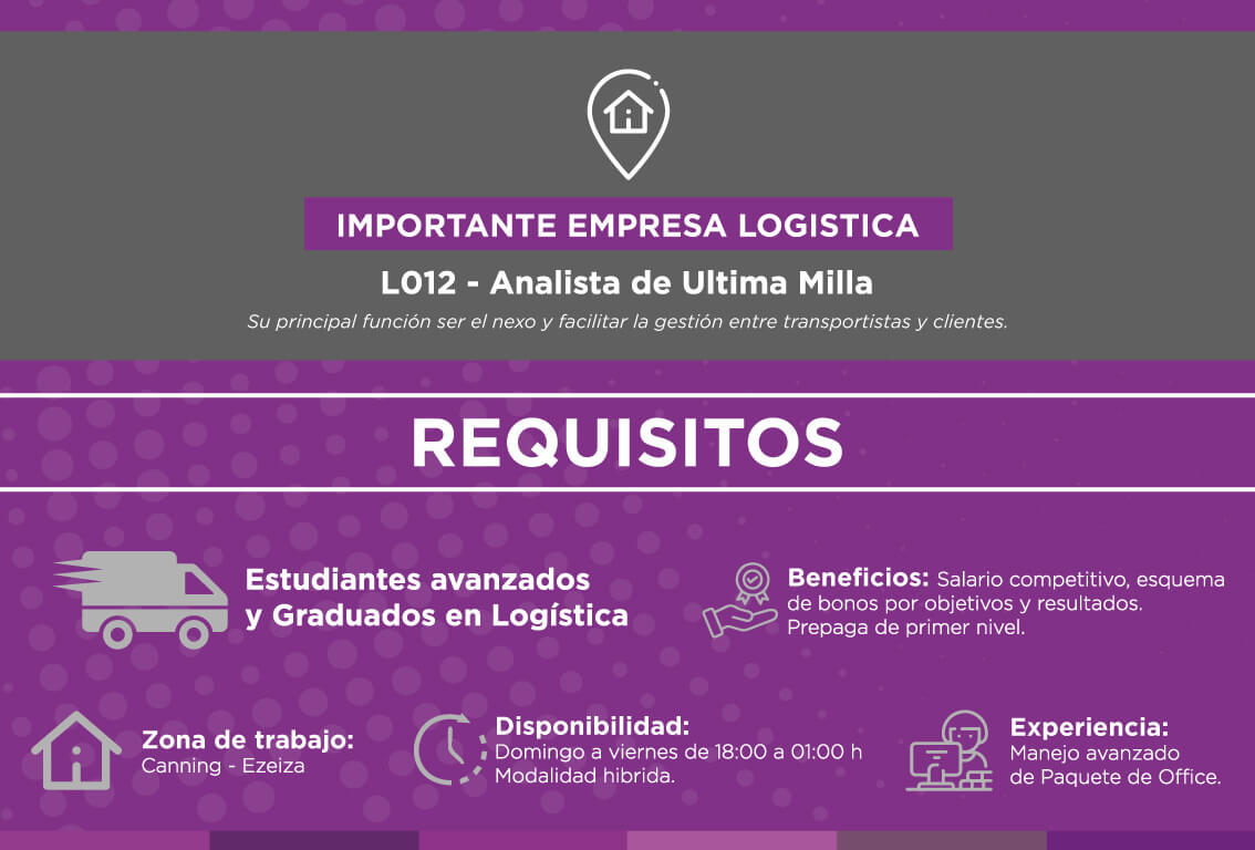 Búsqueda Analista de Última Milla