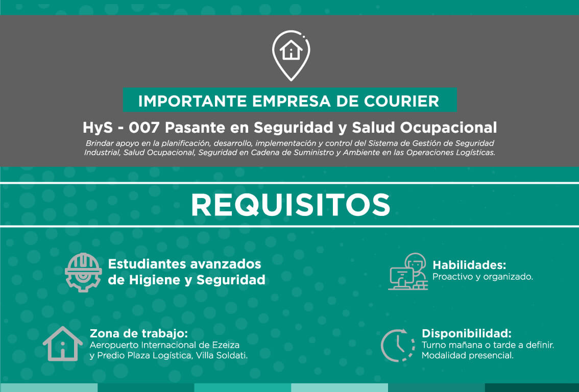 Pasantía Importante Empresa de Courier
