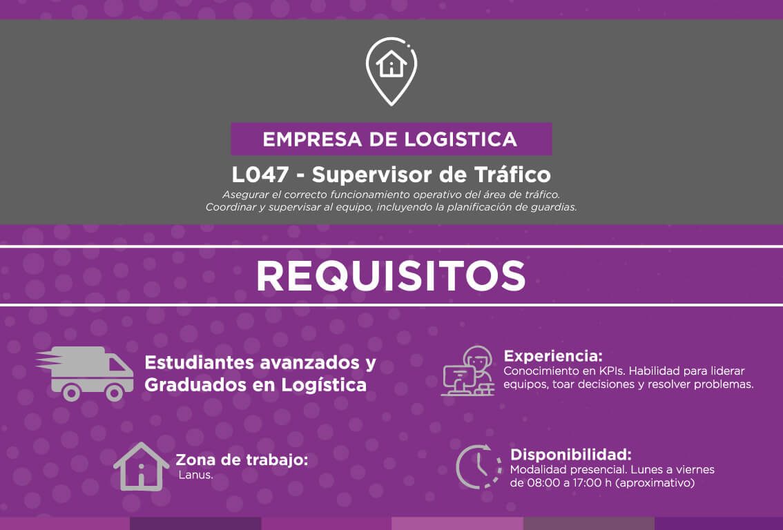 Búsqueda Supervisor de Tráfico