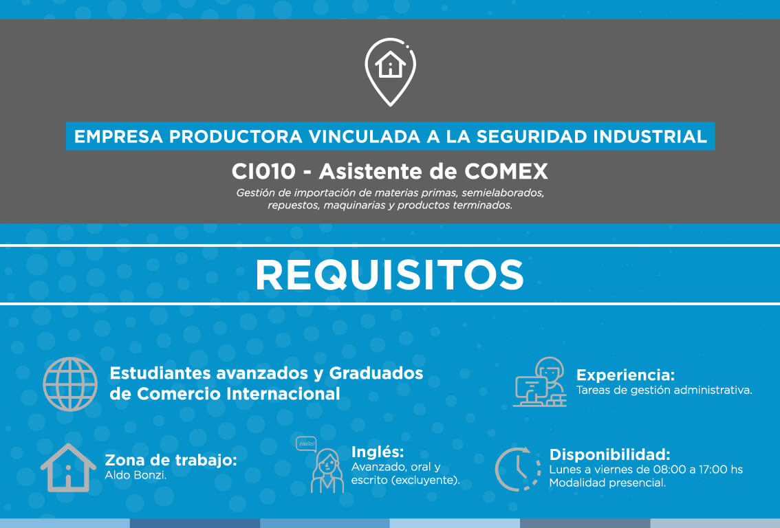 EMPLEO-CI010 Búsqueda asistente de COMEX