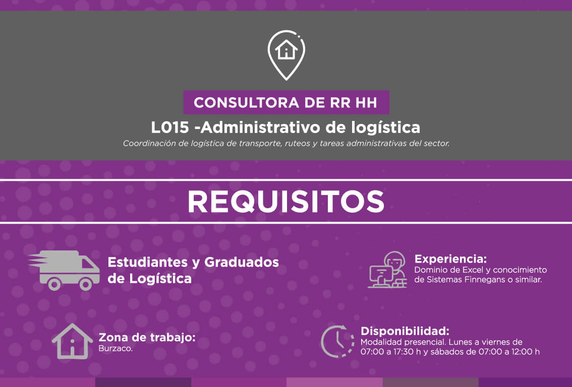 Búsqueda Administrativo de logística
